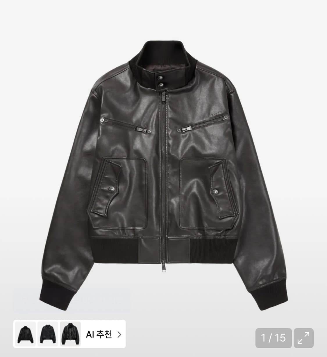 아캄 레더자켓 1size 상품이미지2