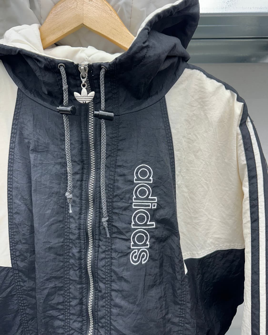 (L오버핏)90'S 아디다스 빅로고 후드 점퍼-M1580 상품이미지2