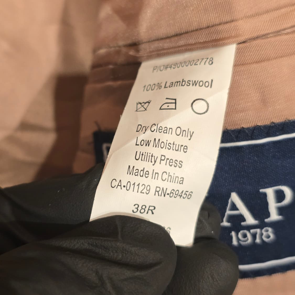 90s CHAPS 램스울100% 하운즈투스 패턴 블레이저 자켓 상품이미지6