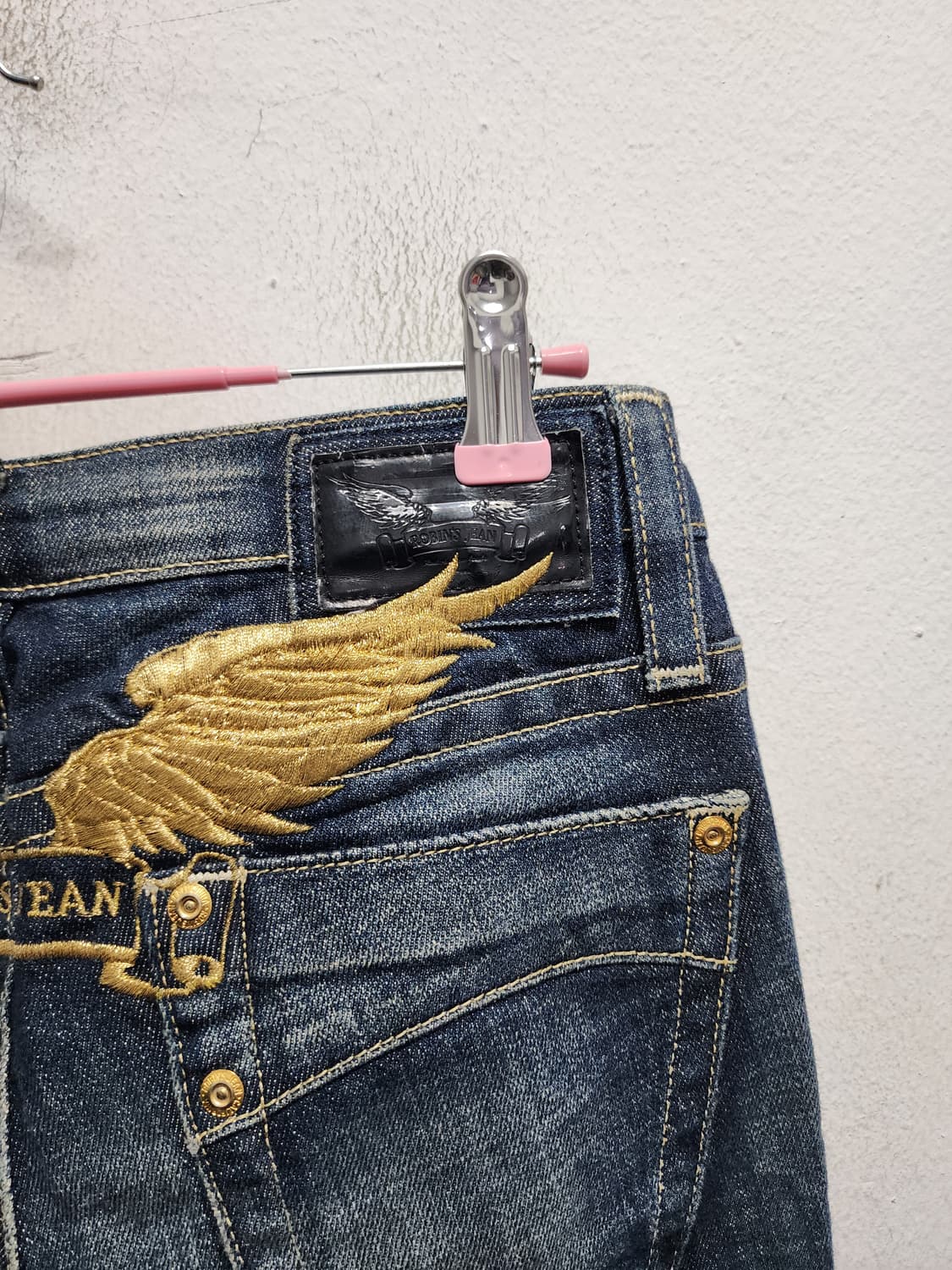 로빈슨진 백로고 부츠컷 벨바텀 데님 상품이미지3