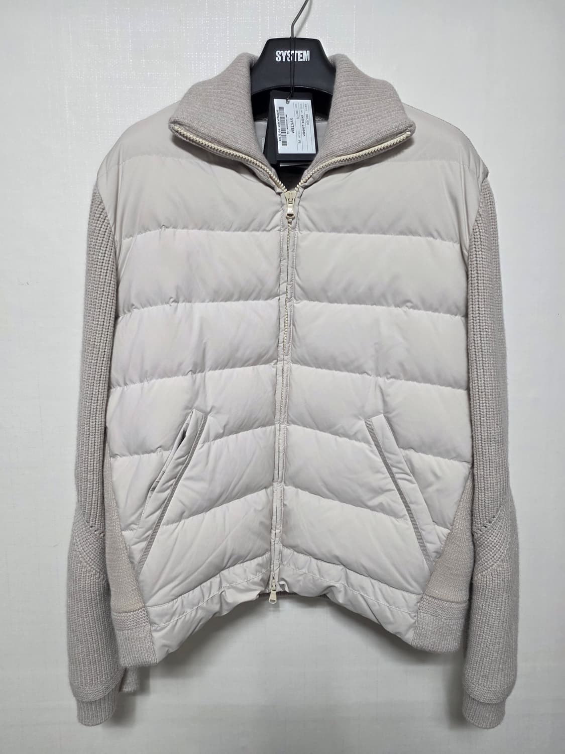 <새상품>시스템옴므 23FW 하이넥 구스 니트 패딩 100 상품이미지4