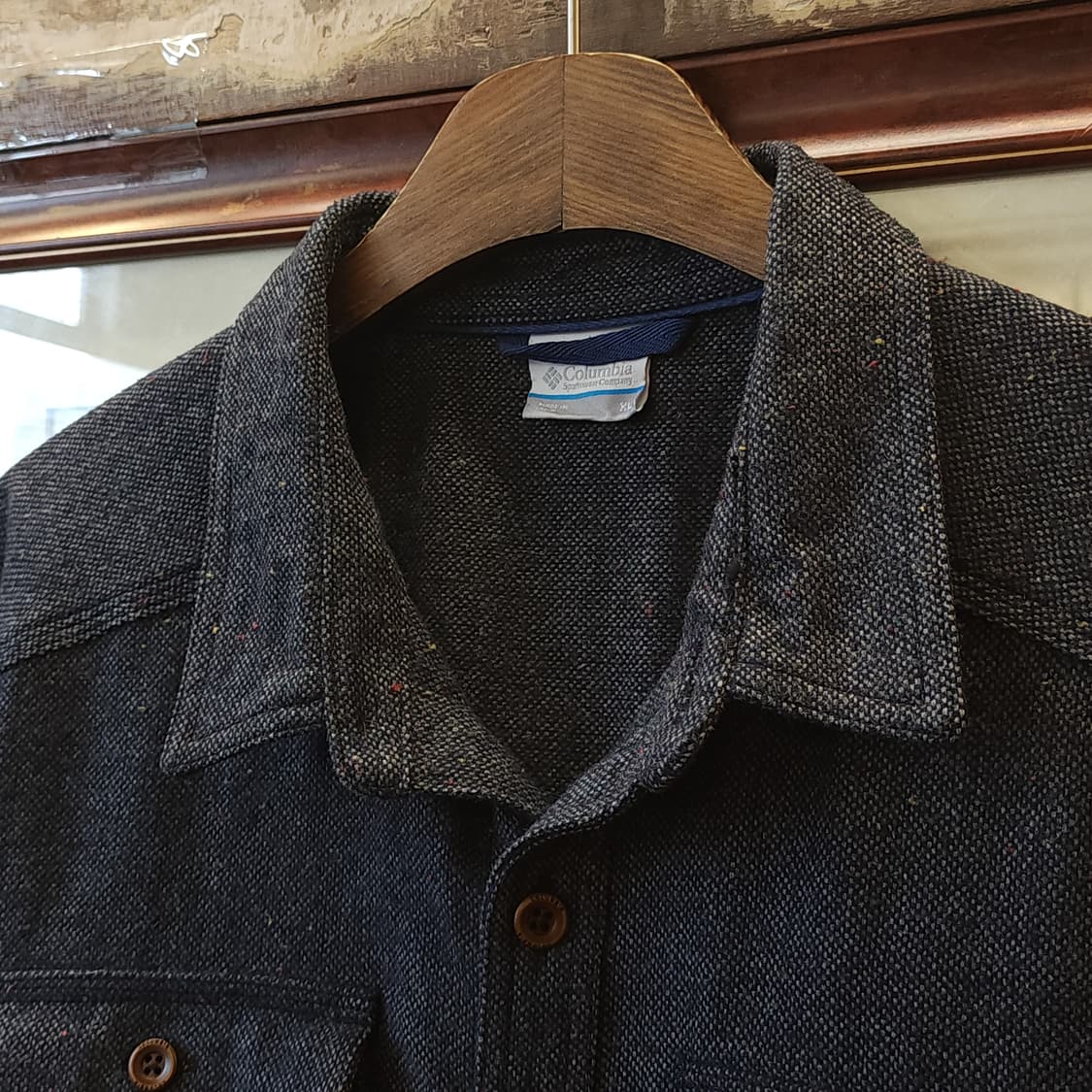 00s 컬럼비아 워크셔츠 스케일 헤비코튼 투포켓 울 셔츠 xl 상품이미지3