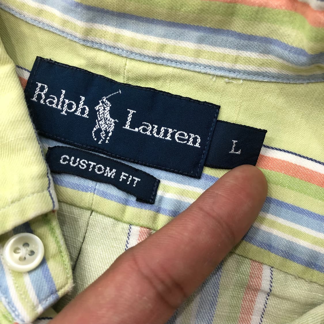 폴로 랄프로렌 스트라이프 반팔 하프 셔츠 상품이미지3