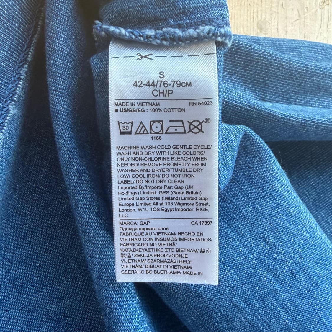 갭 인디고 염색 포켓티 상품이미지6