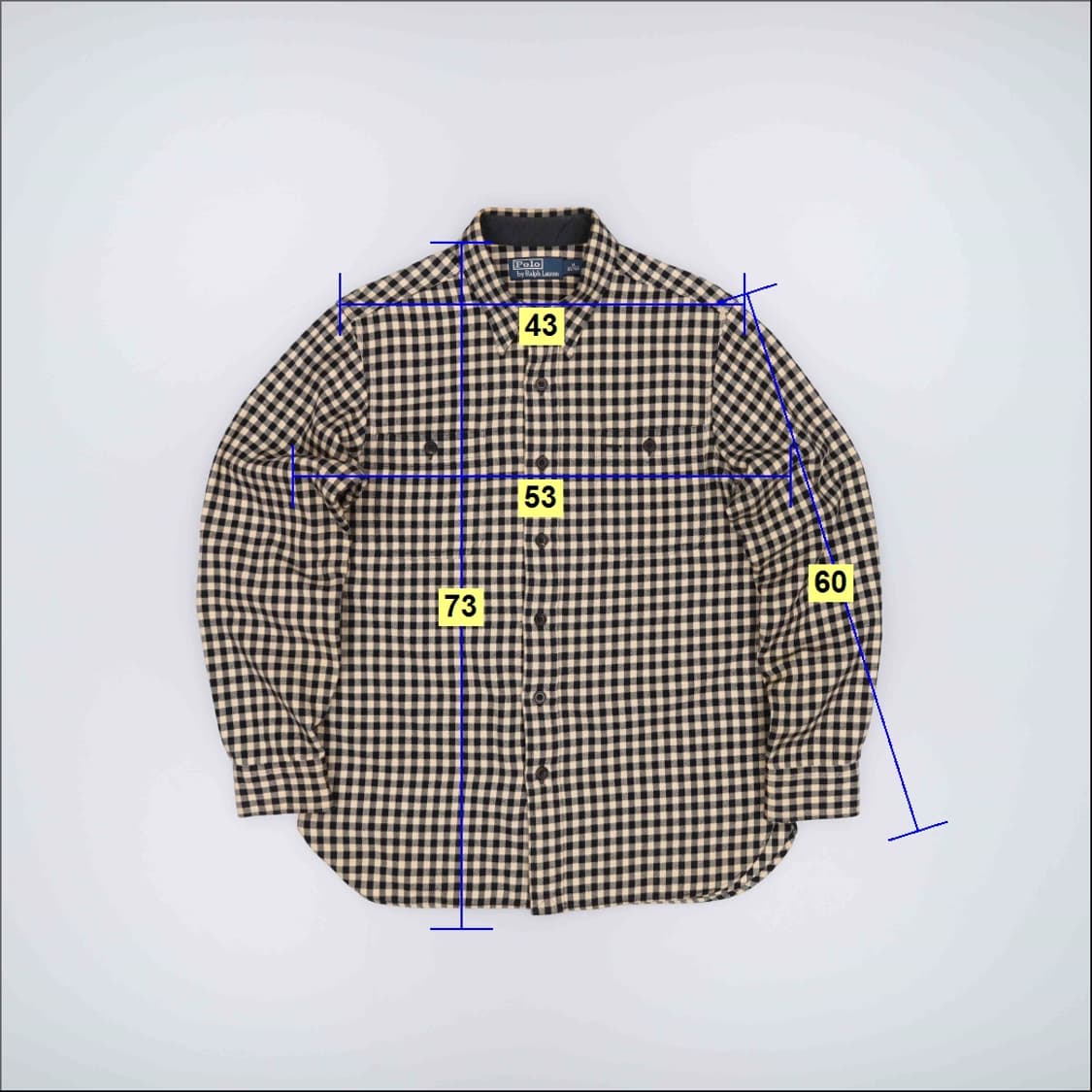 M 폴로 우먼 오버핏 플란넬 체크 포켓 셔츠 4274 상품이미지8