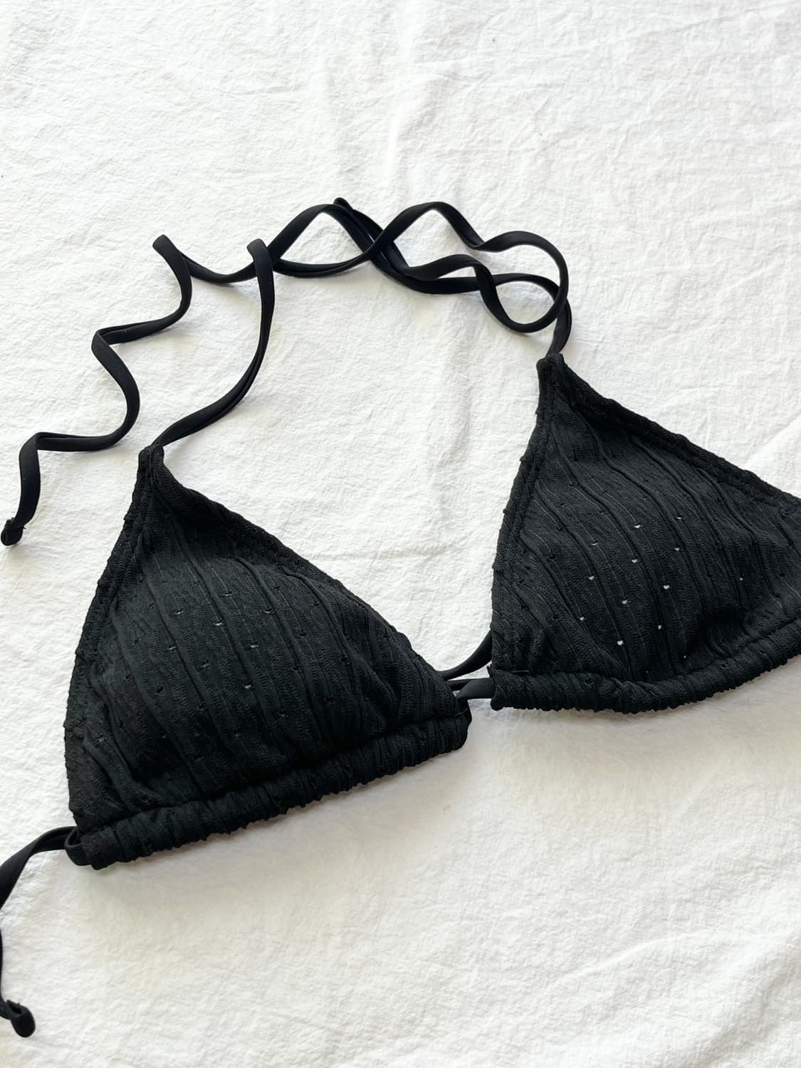 [M] 블랙 홀터넥 랩스커트 3피스 비키니 세트  상품이미지2