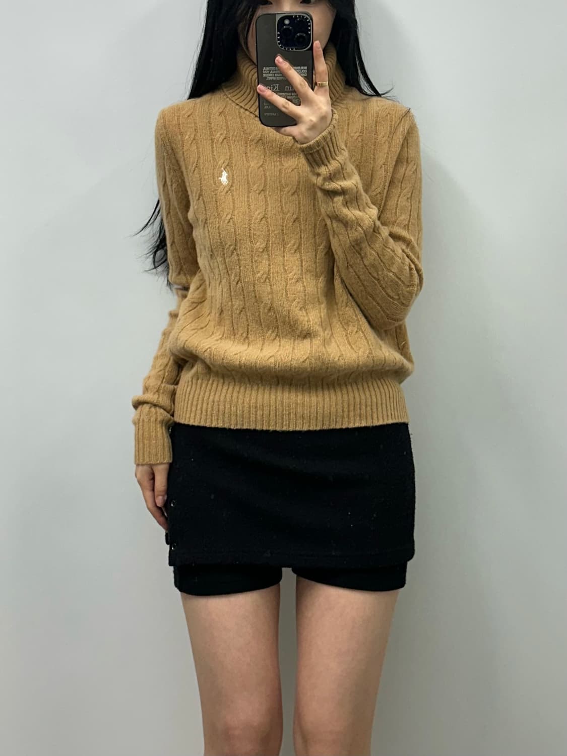 폴로 랄프로렌 신형 베이지 꽈배기 목폴라 니트 상품이미지1
