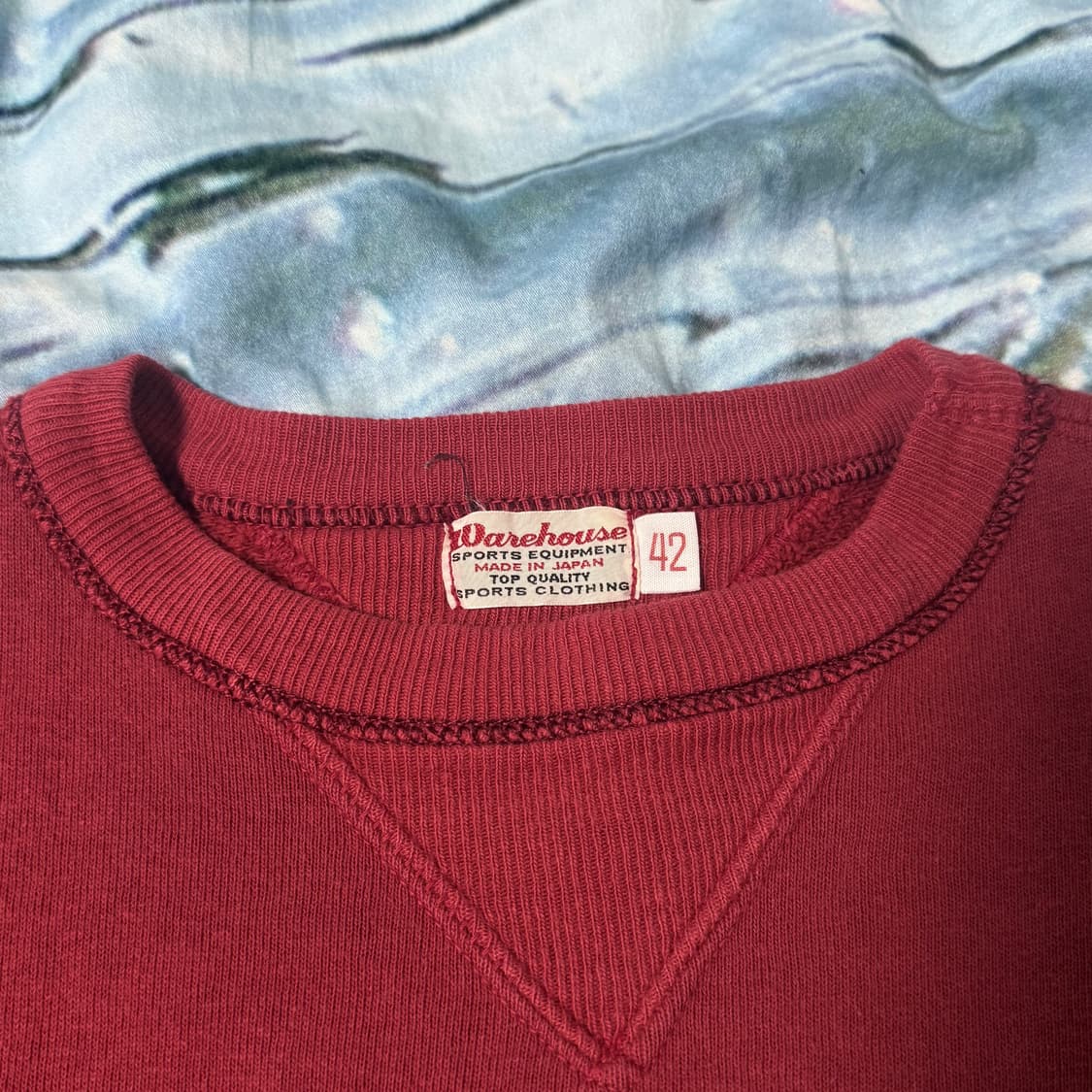 [42]웨어하우스 Lot.403 "ROGERS BROS" 버건디스웻셔츠 상품이미지5