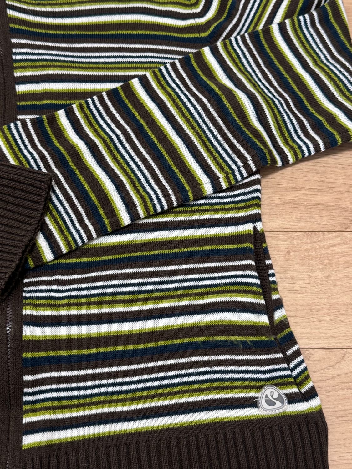 코이세이오 소프트 니트 집업 스트라이프 상품이미지3