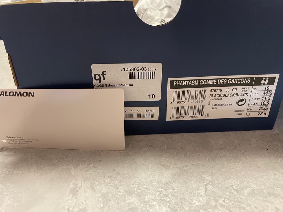 살로몬 x 꼼데가르송 판타즘 플랫폼 블랙 280 상품이미지7