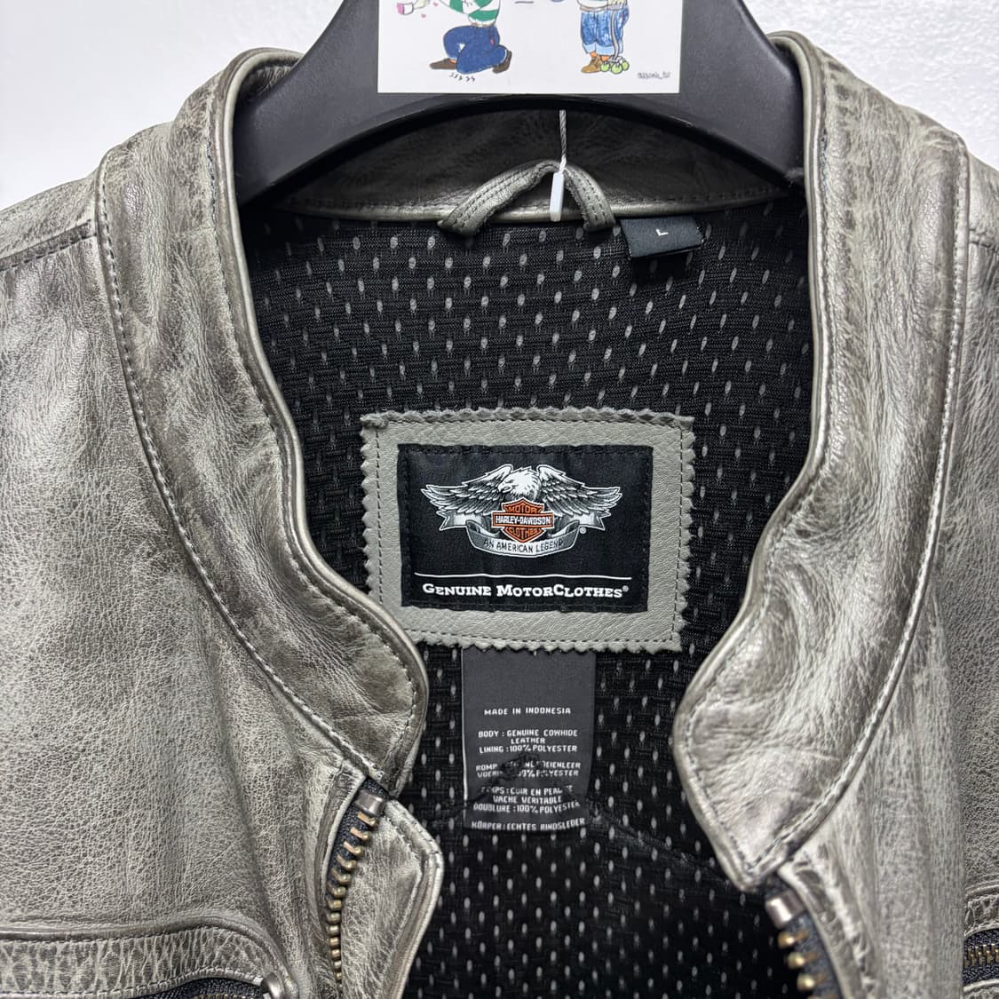할리데이비슨 빅로고 가죽 베스트 상품이미지3