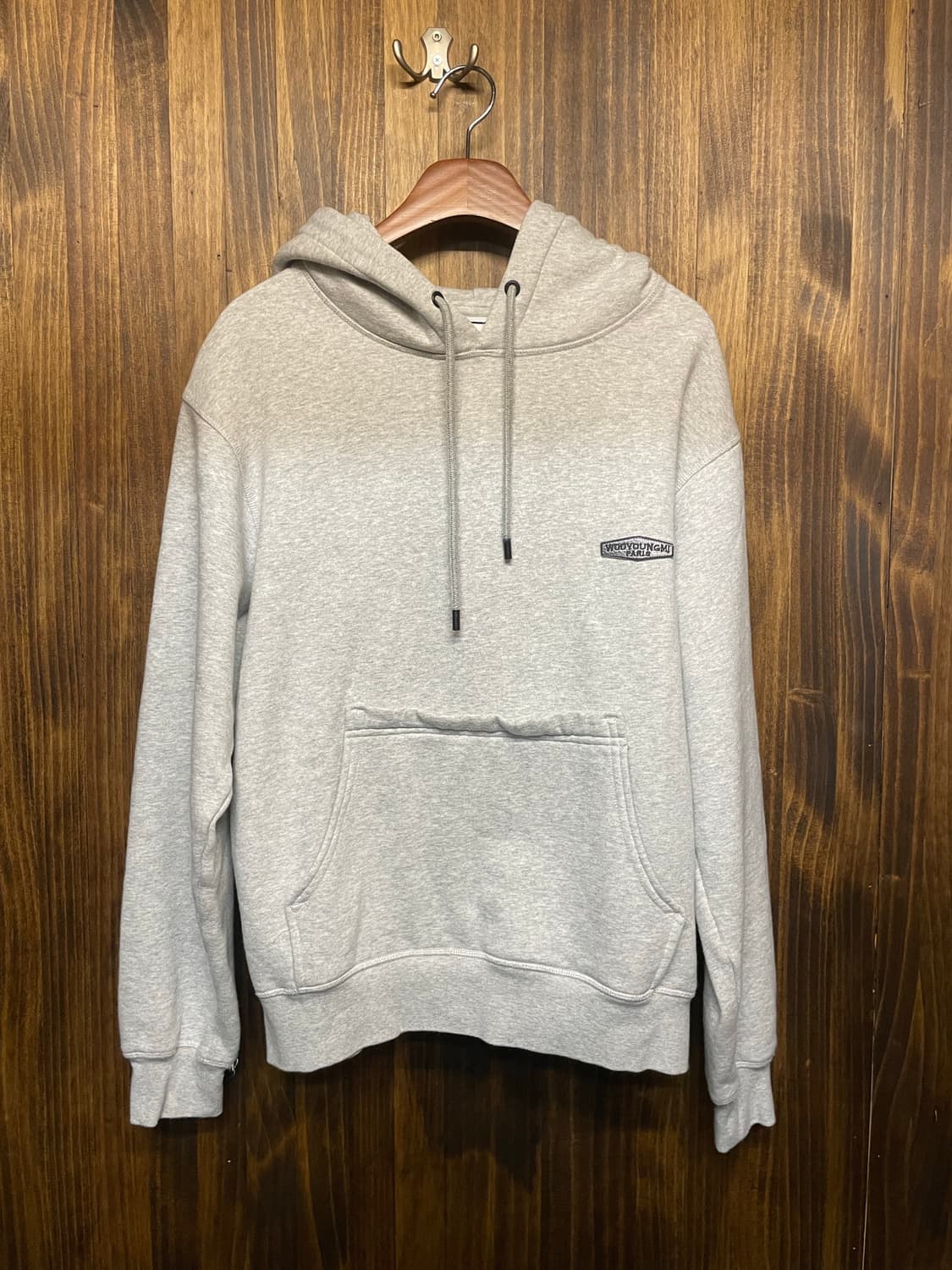 wooyuongmi logo patch Hood 상품이미지2