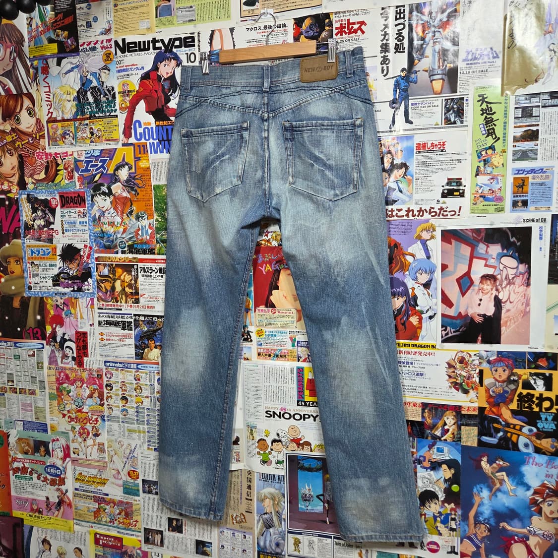 빈티지 연청 워싱 버튼플라이 데님 팬츠 상품이미지6