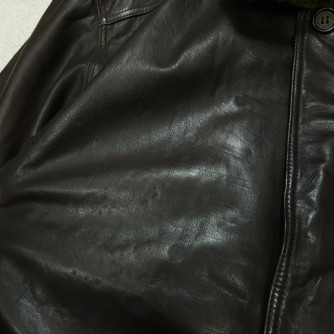 90s 입생로랑 송아지 가죽 자켓 100 상품이미지9