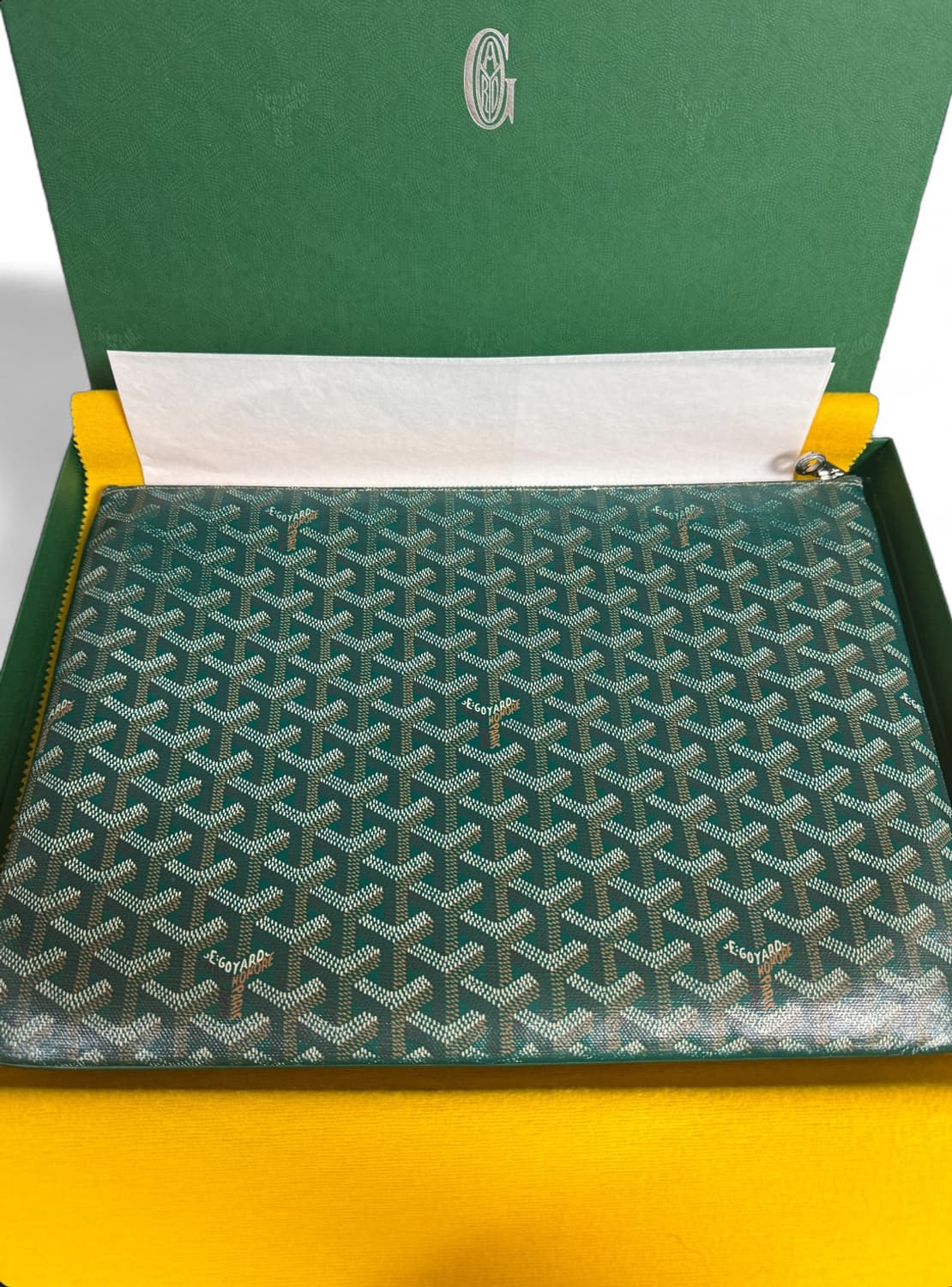 [풀구성 / 급처]고야드 세나 클러치 그린 mgm 사이즈 상품이미지3