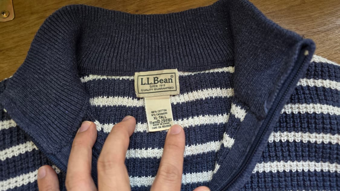 L.L.Bean 엘엘빈  면 & 캐시미어 혼방 니트 XXL  상품이미지5