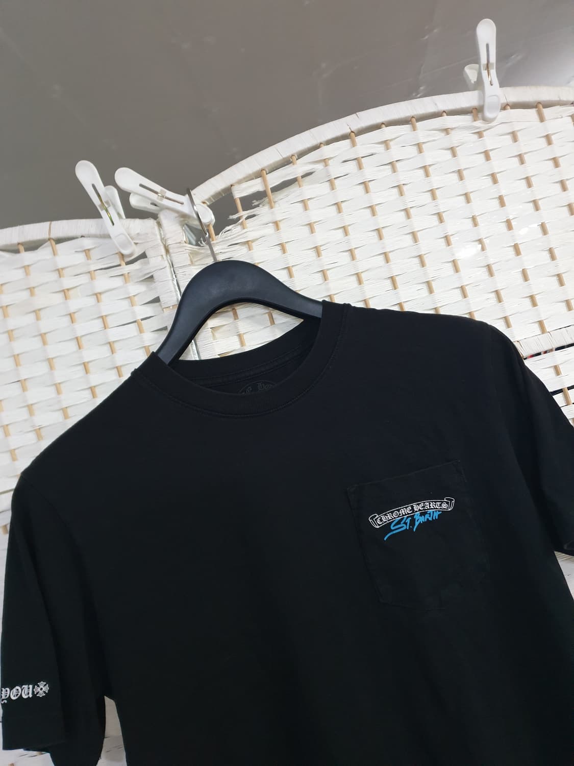 크롬하츠 St. Barth 블랙 반팔 티셔츠 L 상품이미지3