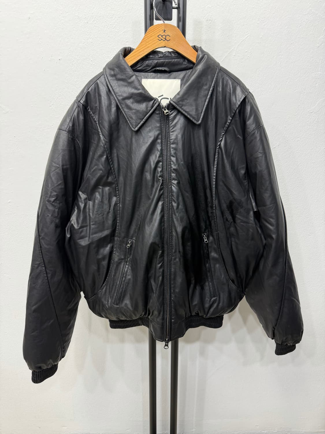 정품) COCL 커스텀어클락 오버핏 가죽 패딩 점퍼 S 상품이미지1