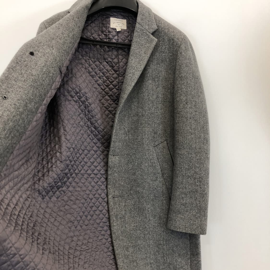 클럽모나코 헤링본 누빔안감 울코트 M 상품이미지5