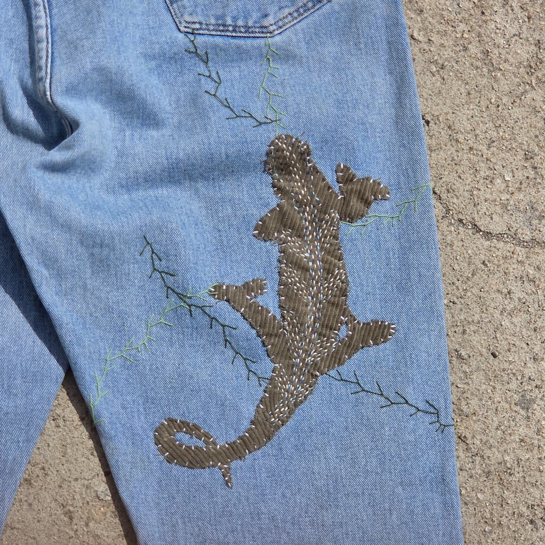 S.O/ 패치워크, 아플리케, 자수 커스텀 팬츠 상품이미지5