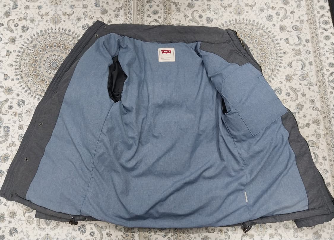 리바이스 그레이 패딩 M (후드분실) 상품이미지2