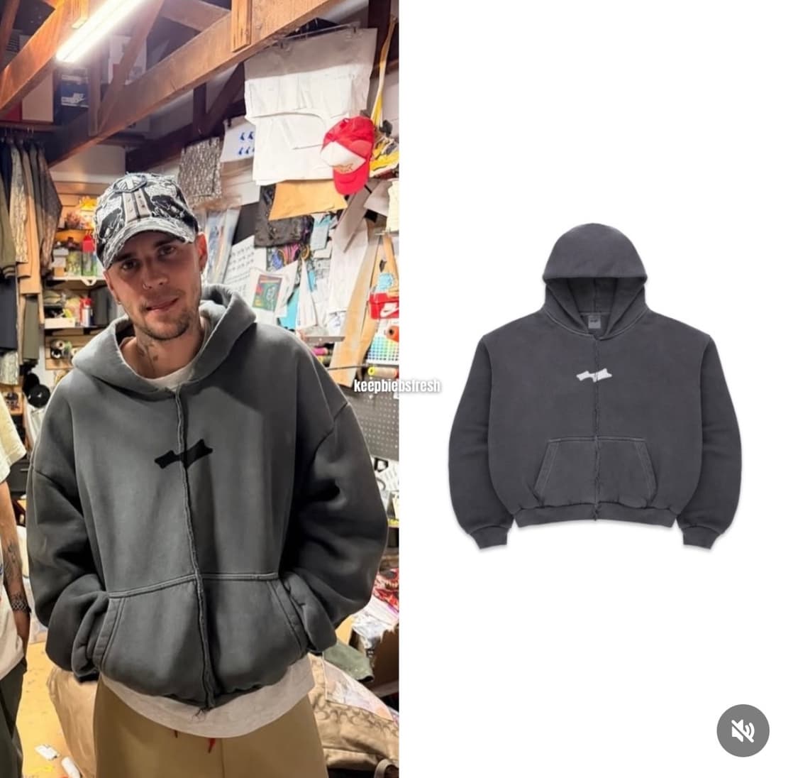 Skylrk no zip hoodie ash 새상품 상품이미지2