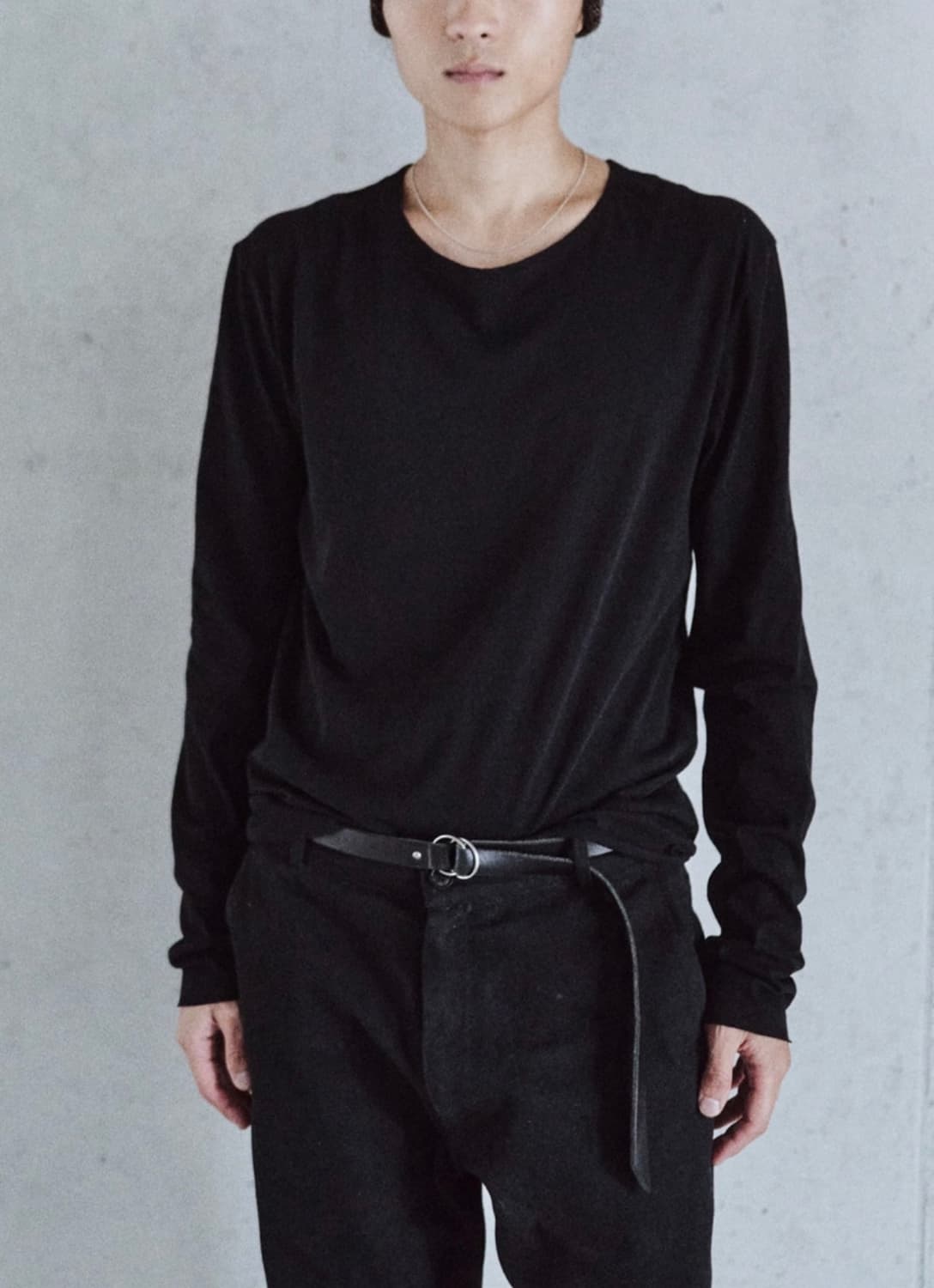 1)모노프리베 Textured Base Long Sleeve black 상품이미지1