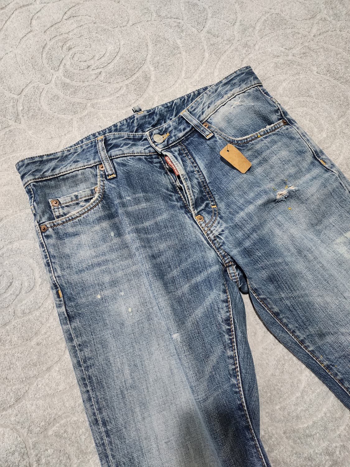 디스퀘어드2 데미지 워싱 슬림핏 청바지  상품이미지3