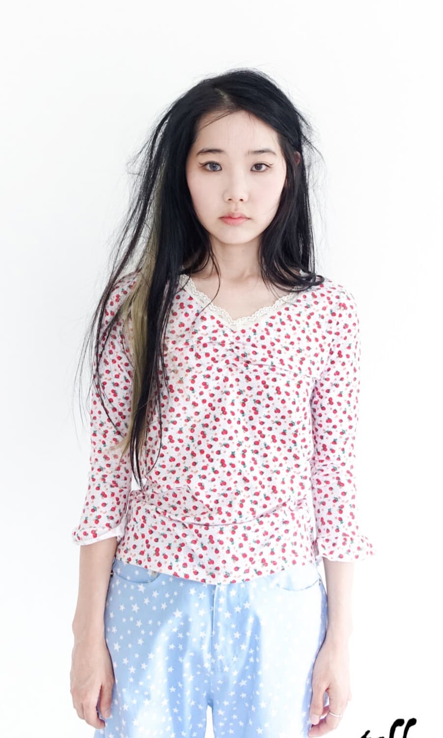 샵페어리 스트로베리 레이스탑 아이보리 상품이미지1
