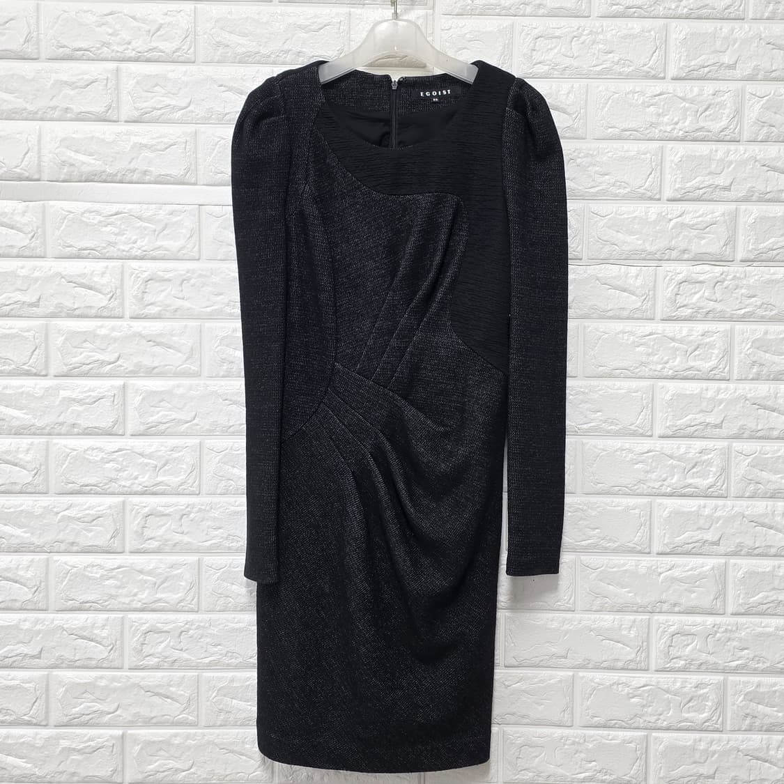 택포// 에고이스트 블랙 셔링 원피스 S 상품이미지1