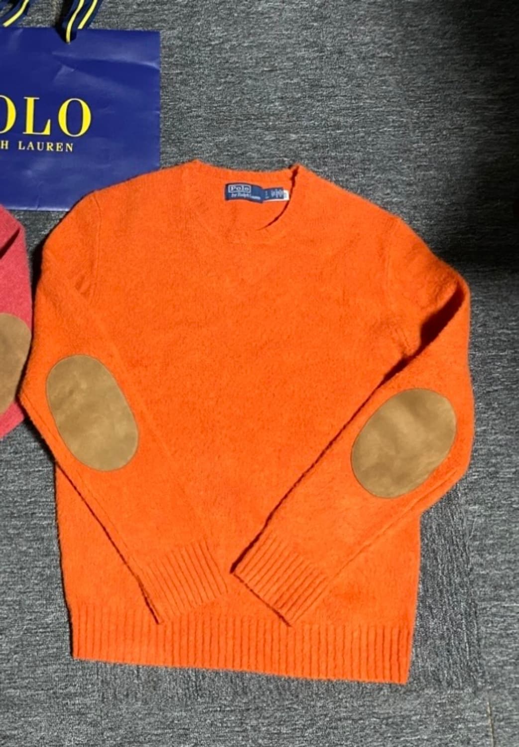 [반값이하급처] 폴로 최신QR 울캐시미어 엘보 패치 니트 상품이미지1