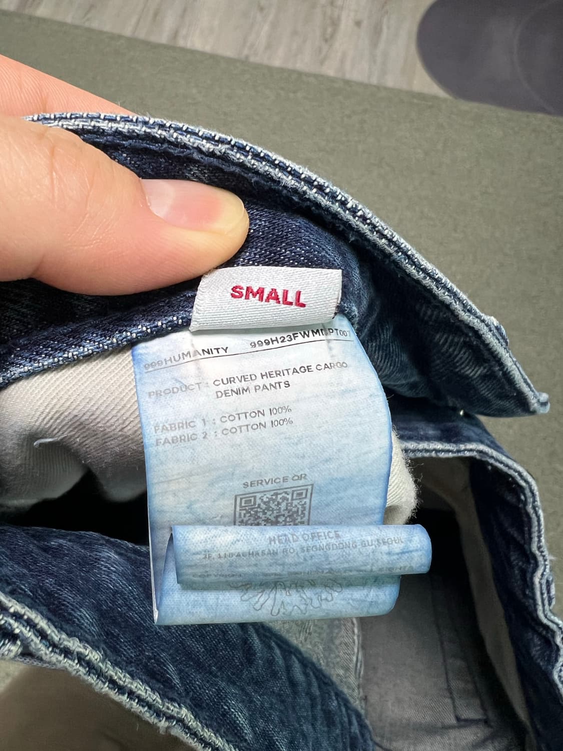 CURVED HERITAGE CARGO DENIM PANTS (VINTA 상품이미지3