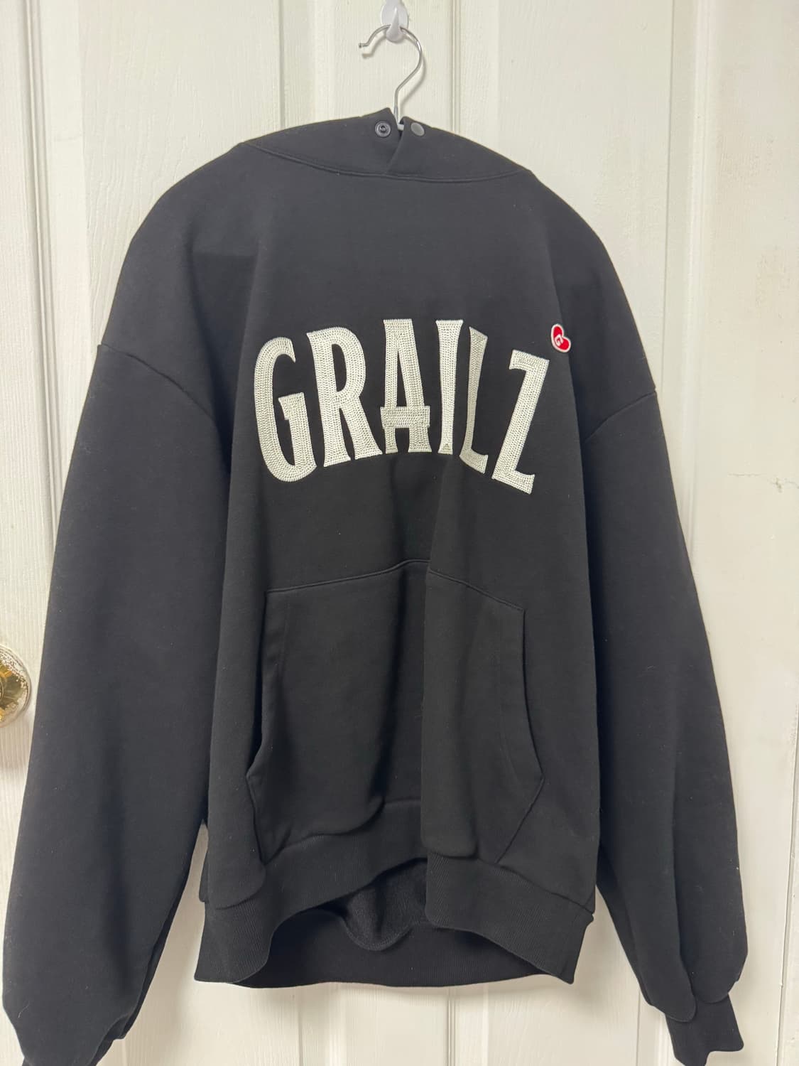 그레일즈 GRAILZ 하트 로고 후드티 블랙1사이즈 새상품급 상품이미지2