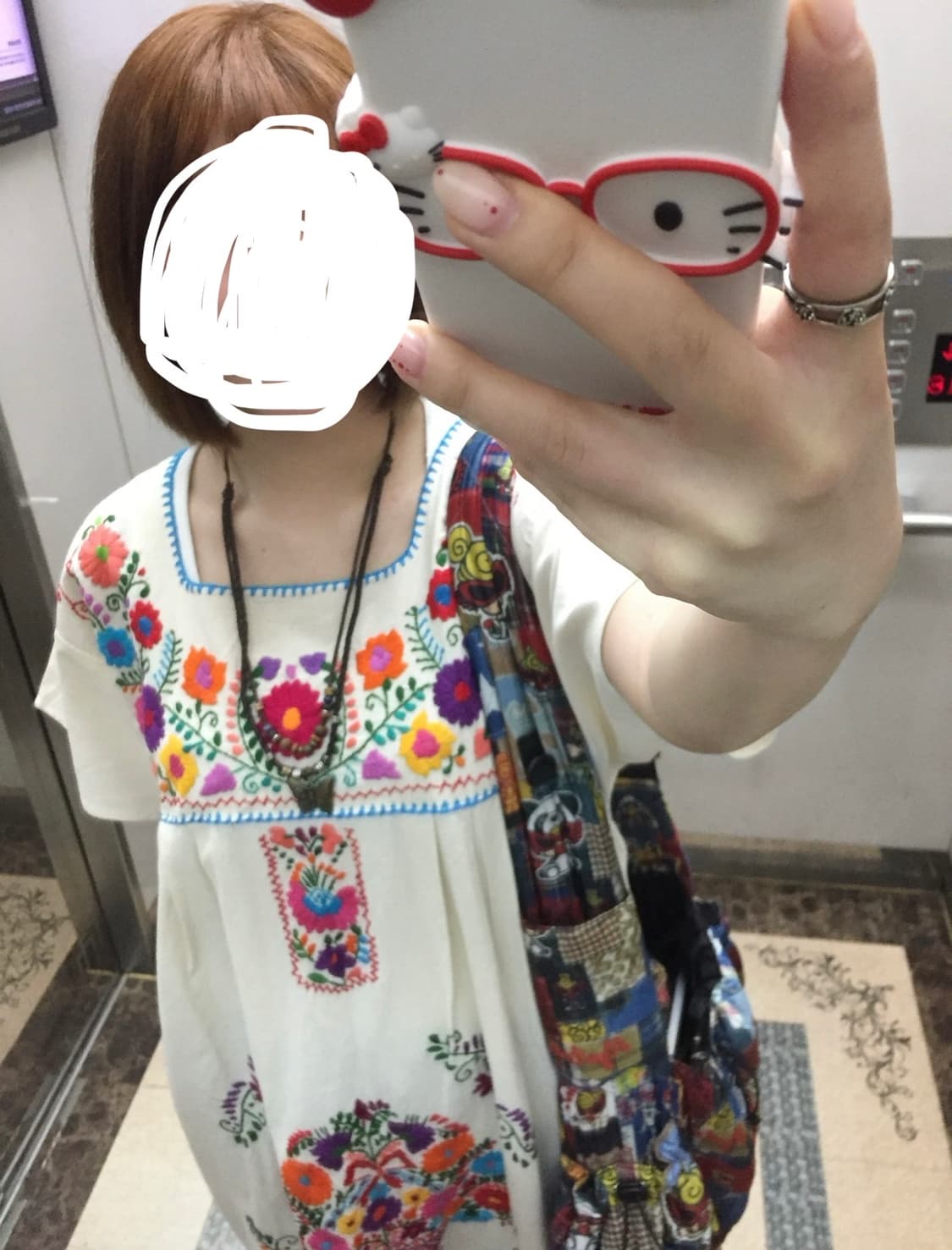 (착용샷 O) 빈티지 하구미 멕시코 자수 원피스 상품이미지8