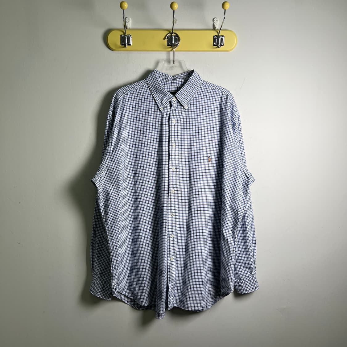 폴로 랄프로렌 버튼 다운 체크 셔츠 XL 상품이미지1
