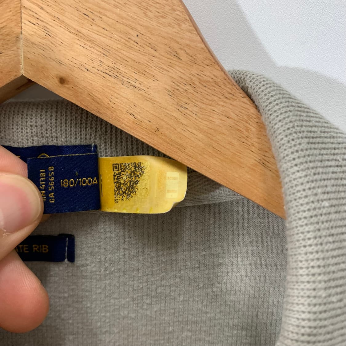폴로 QR라벨 코튼 반집업 니트 상품이미지4