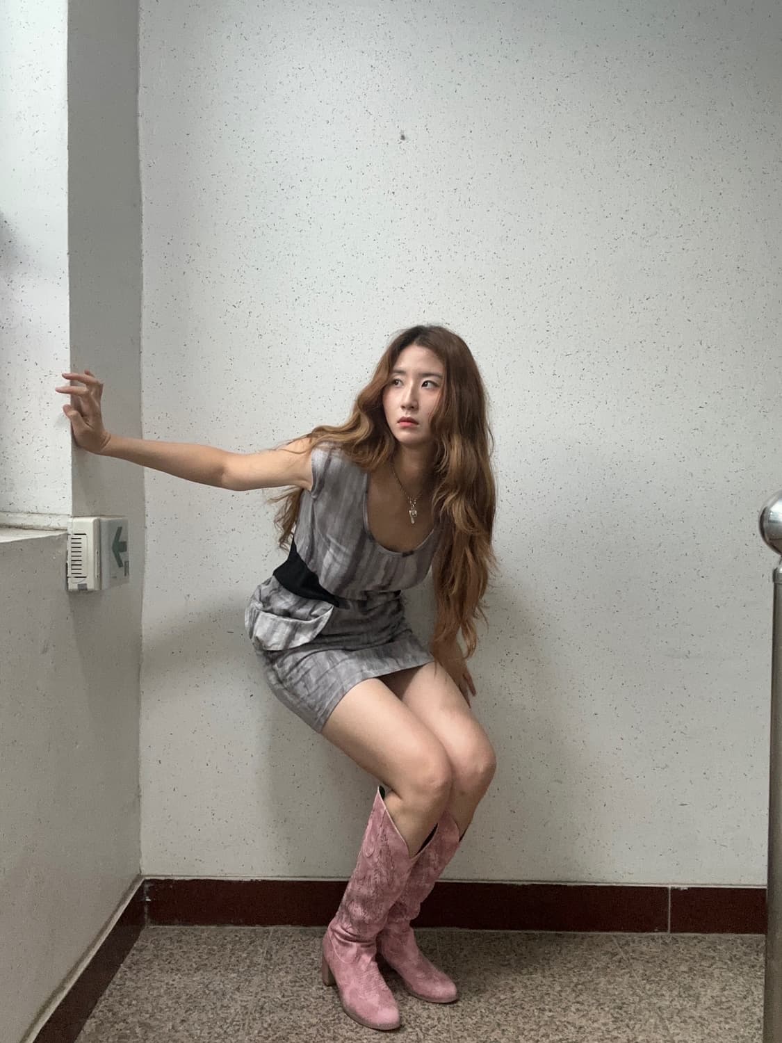 그레이 타이다이 원피스 상품이미지7