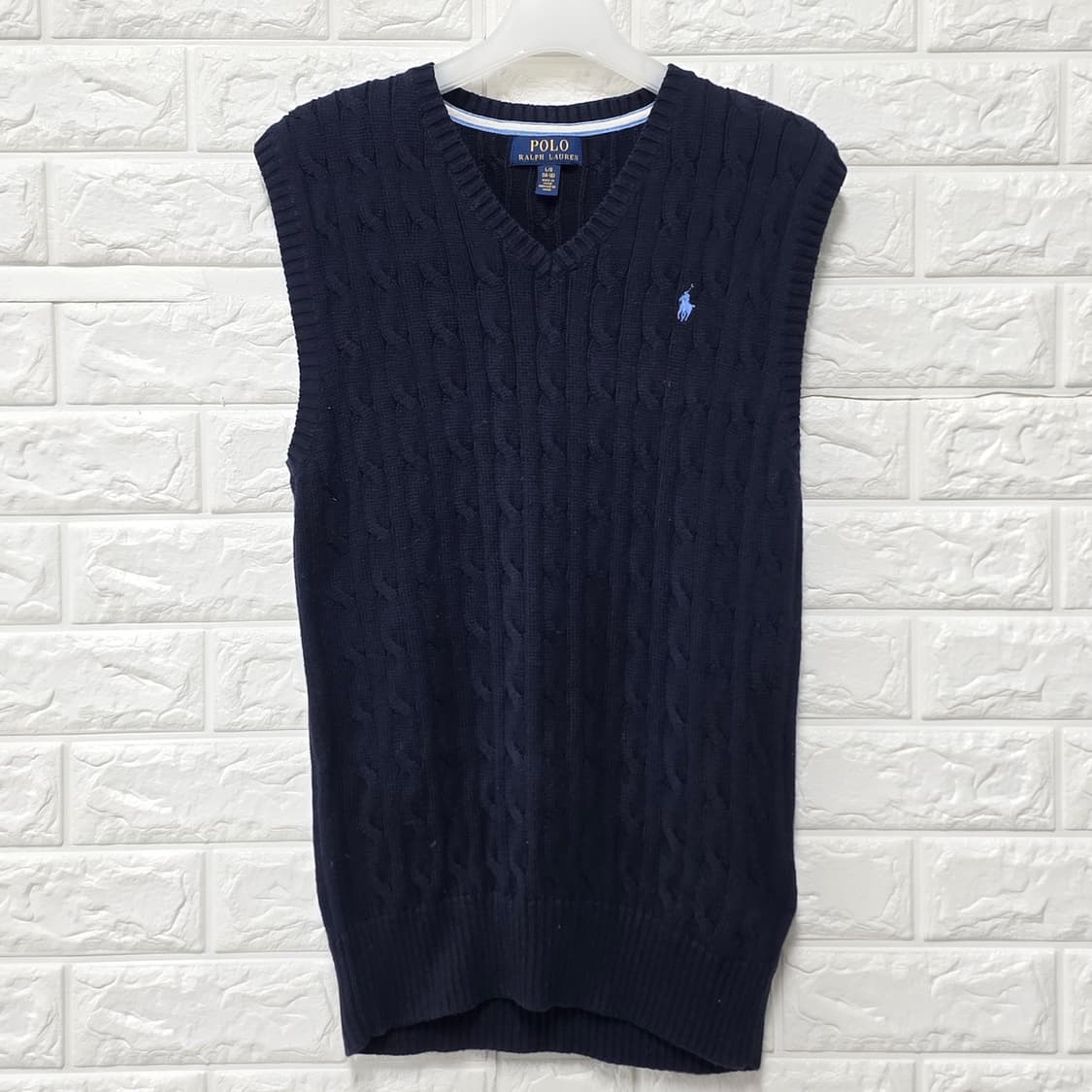 택포// 폴로 랄프로렌 니트 조끼 네이비 L (14-16) 상품이미지1