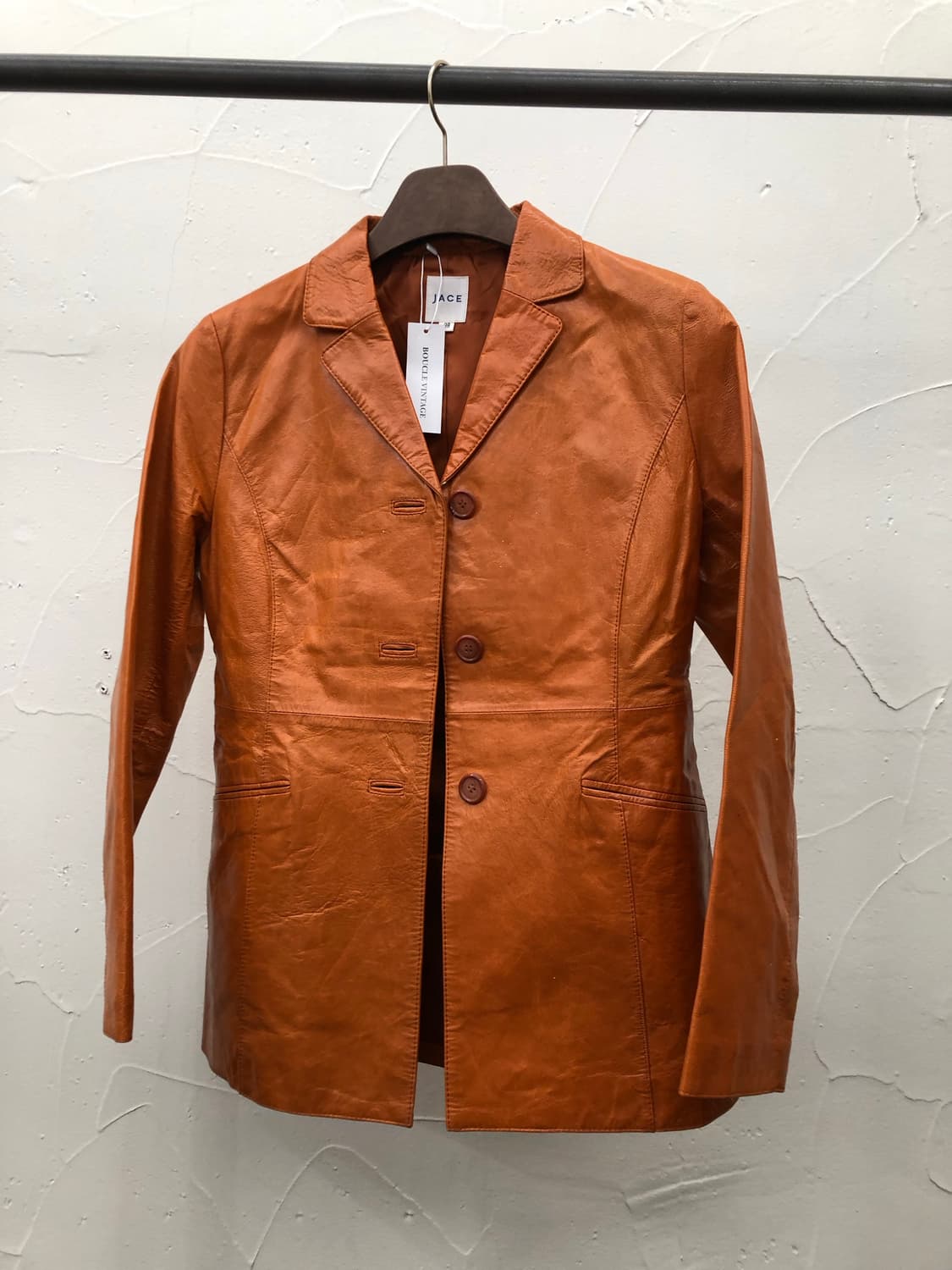 돈피 레더 카코트 오렌지 상품이미지1