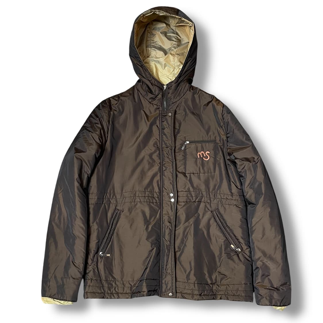 빈티지 브라운 후드 패딩 점퍼 77 상품이미지1