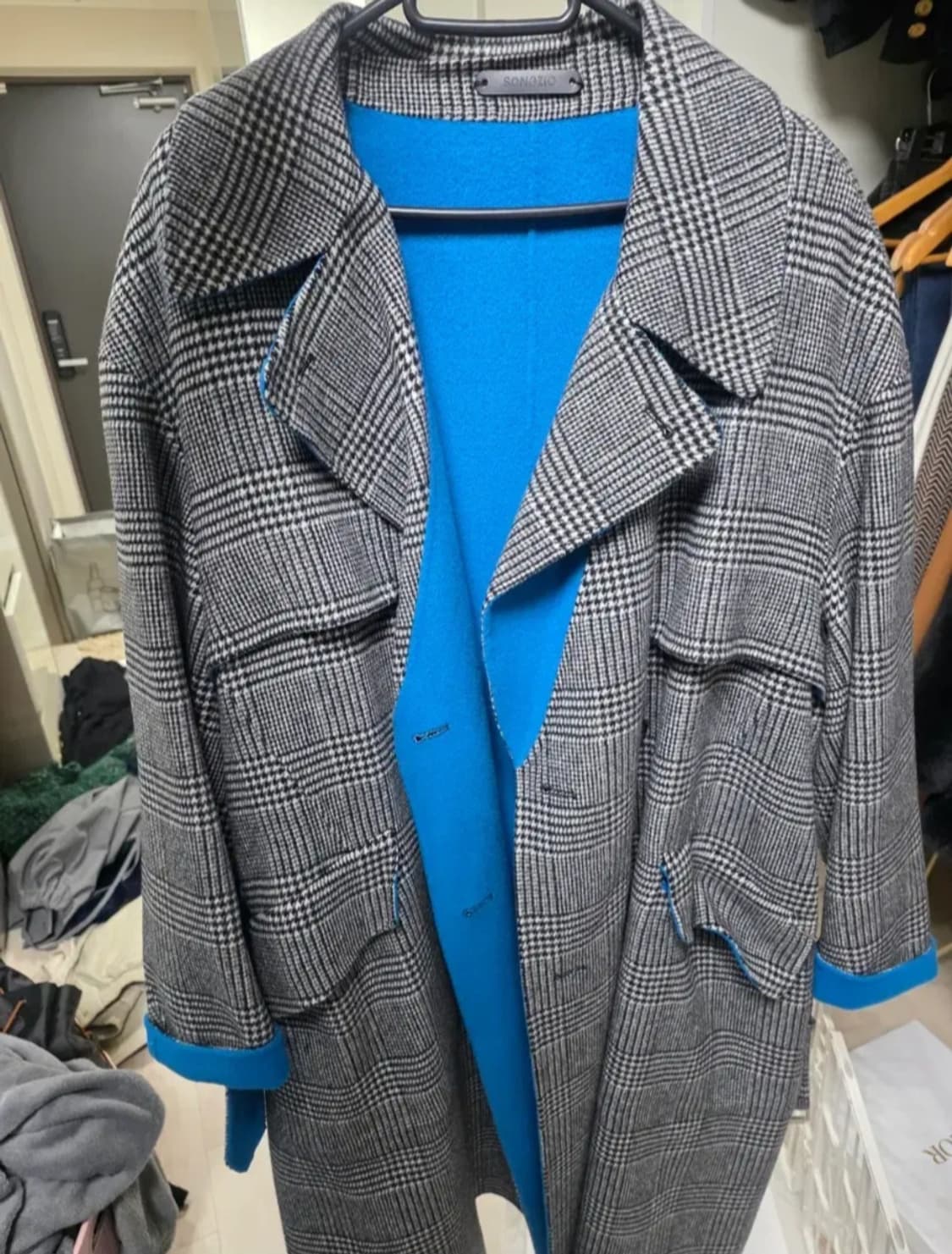 [150만원]송지오 양면 리버서블 코트자켓 팔아요 상품이미지6