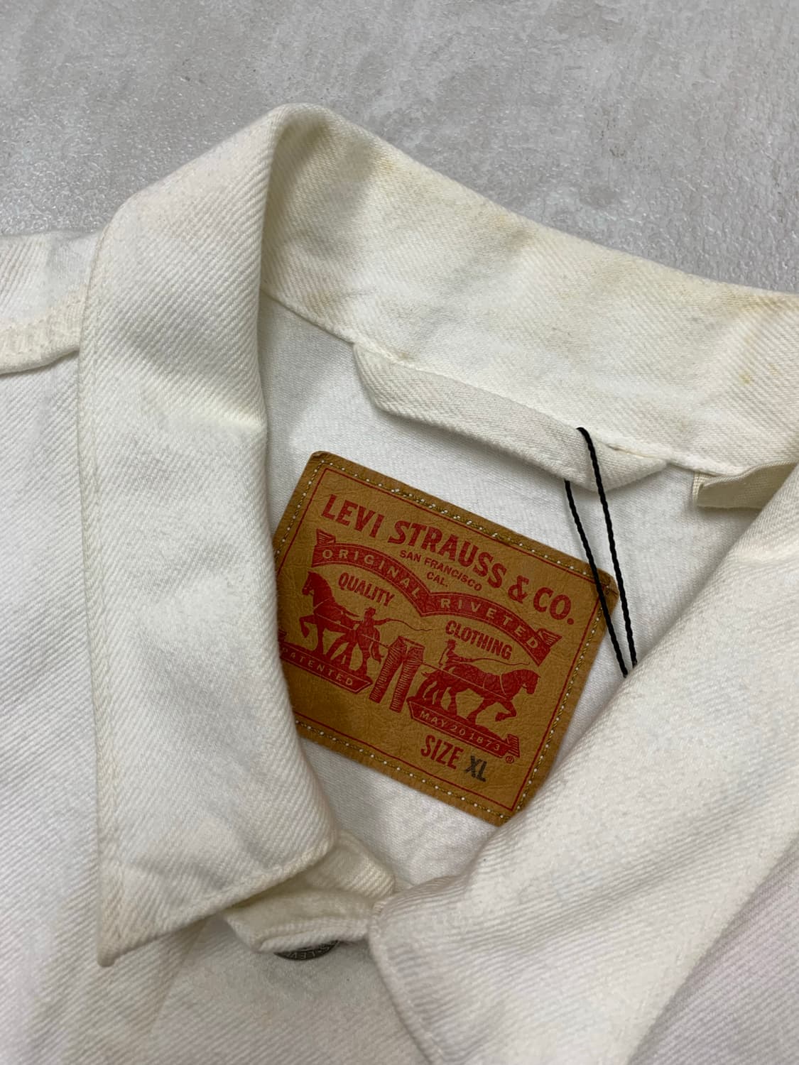 리바이스 화이트 코튼 자켓 #342 상품이미지5