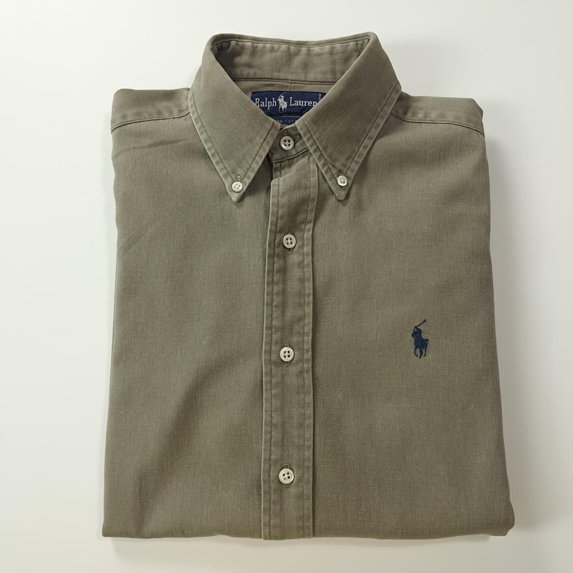 CK466 M 폴로 90s 싱가포르판 그레이지카키 셔츠 남방 상품이미지6