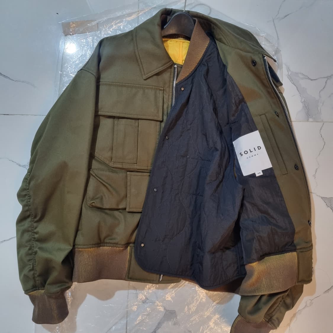 Solid Homme logo-plaque Bomber Jacket - 상품이미지3