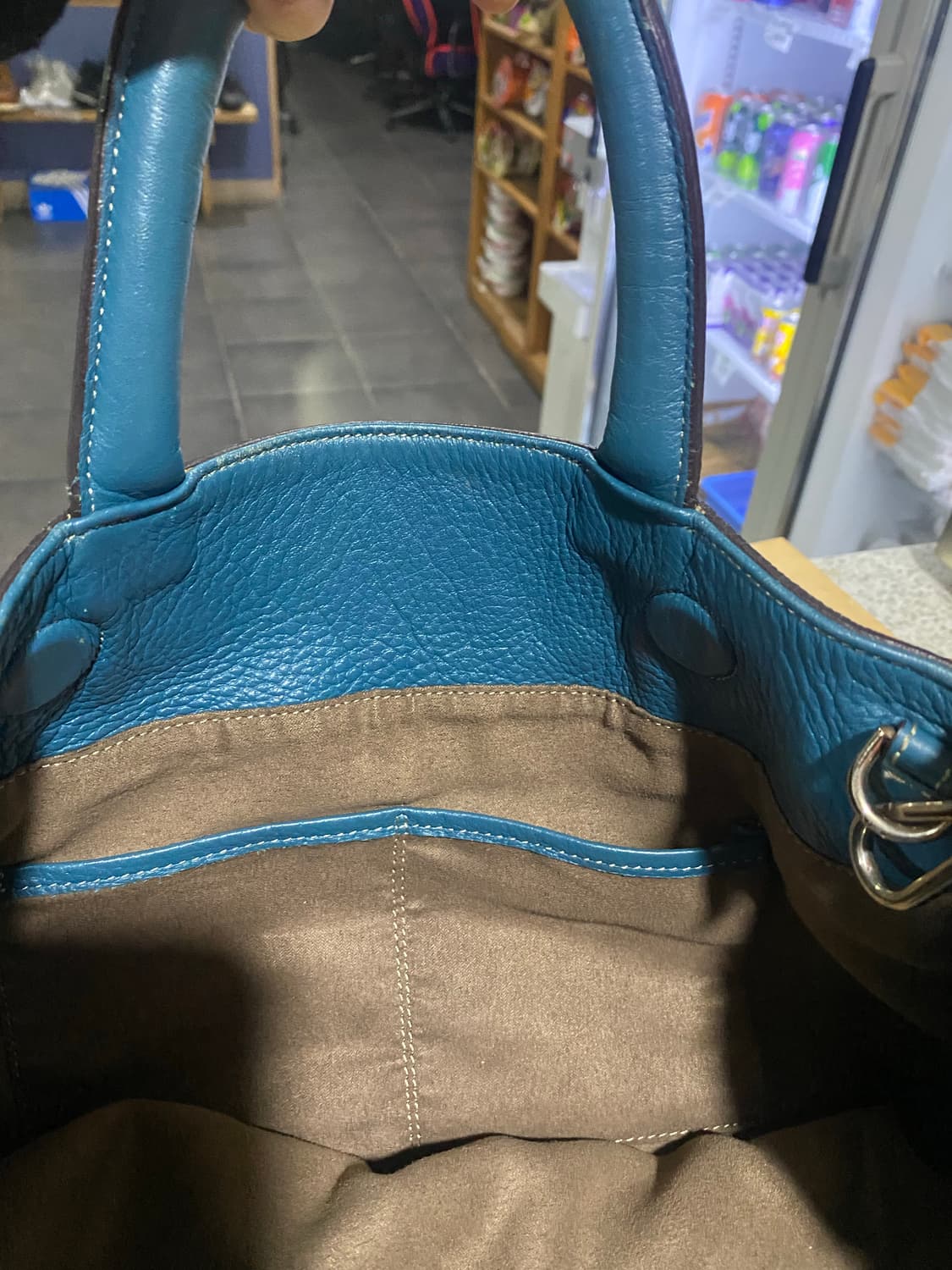 상태 좋은 청록색 리얼 빅백 상품이미지8