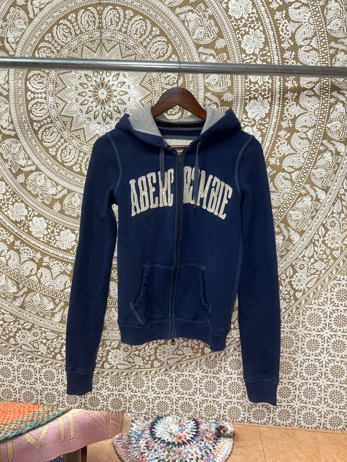 아베크롬비 여성 자수 투웨이 기모 후드집업  상품이미지3