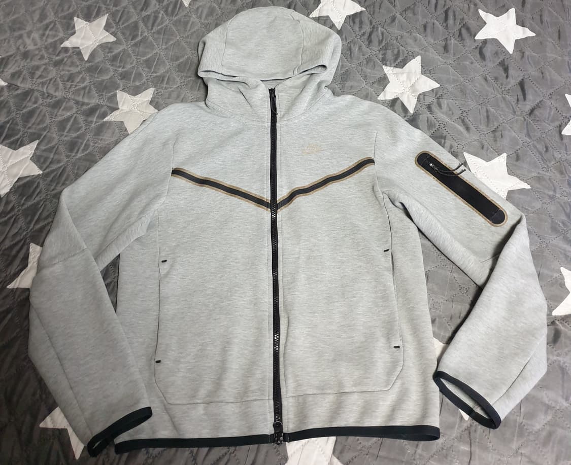 나이키 NSW 테크 플리스 풀 후드집업 그레이 (S) 상품이미지1