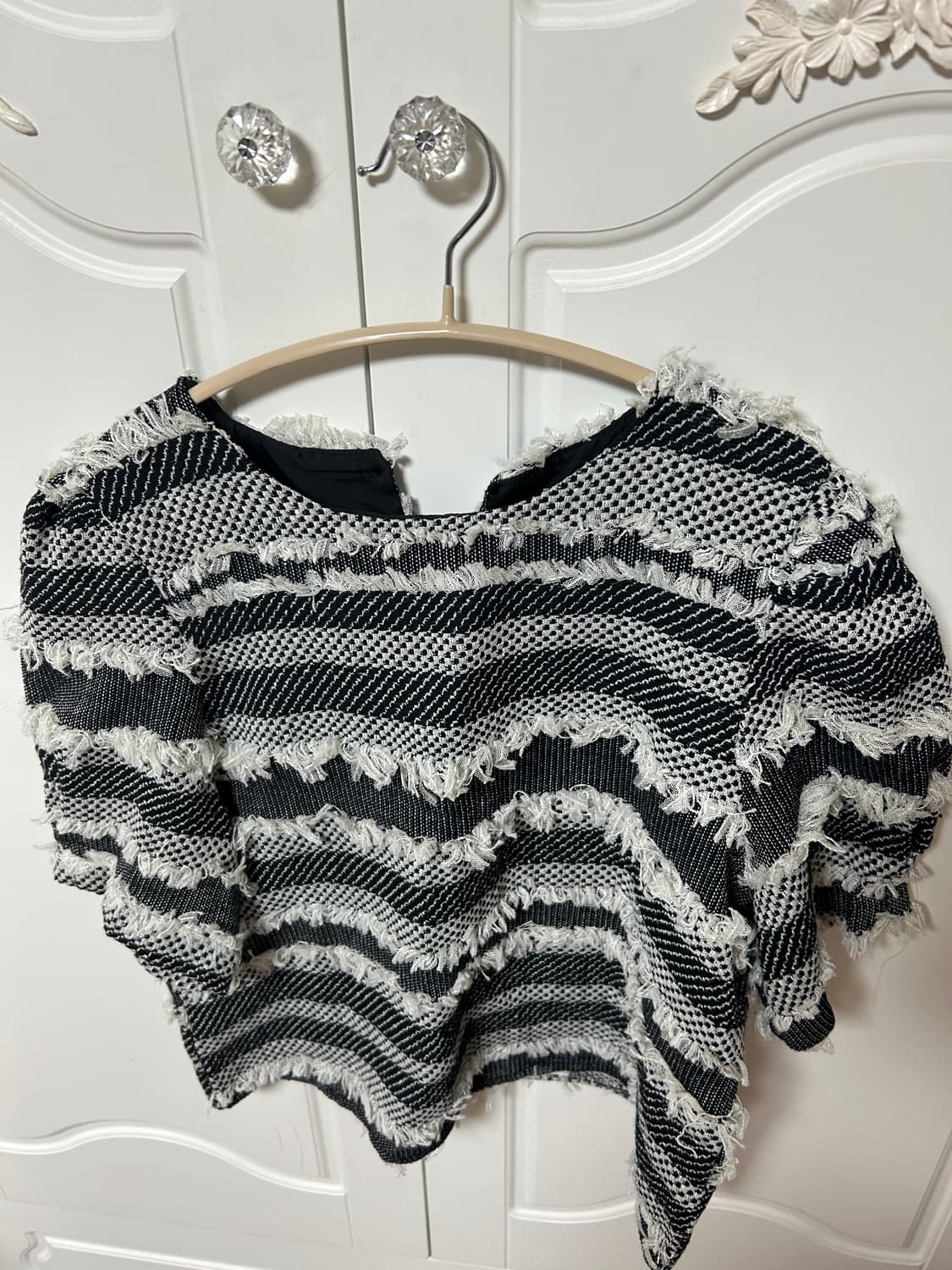 몽골 소녀 감성 반팔…니트 vintage knit 상품이미지2