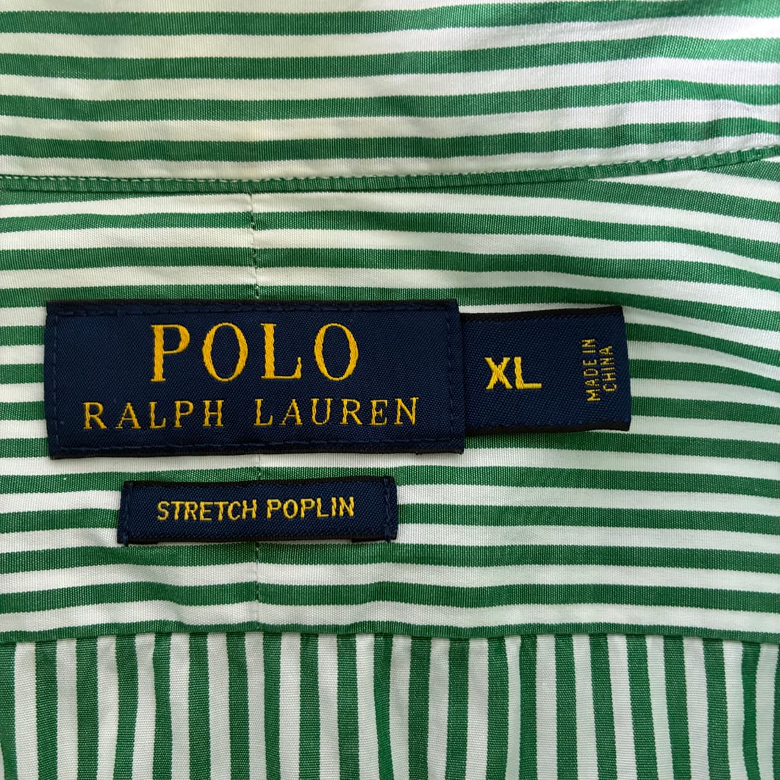 Polo  폴로 랄프로렌 자수 코튼 그린 스트라이프 셔츠  상품이미지4