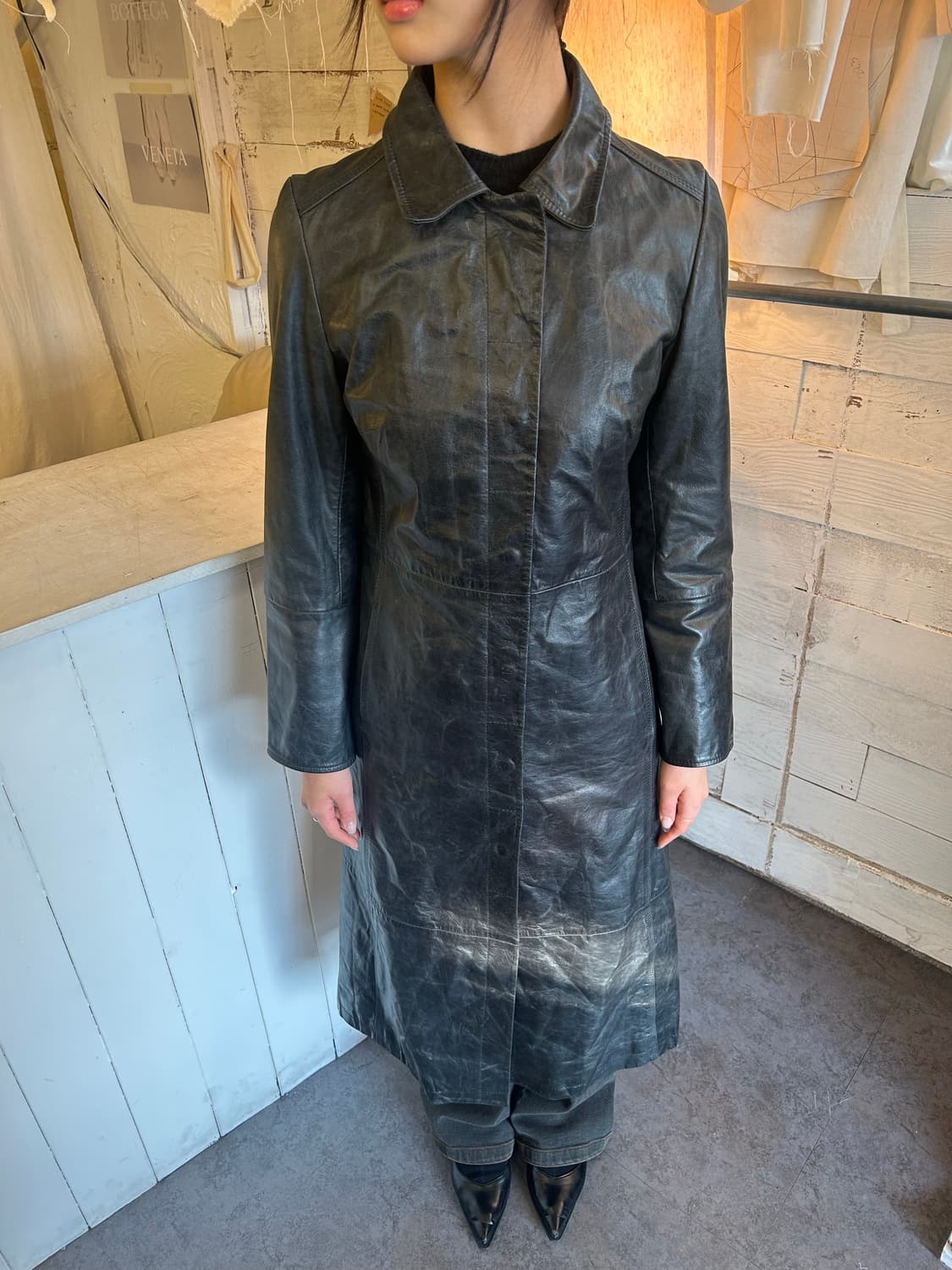 Gap 2001 old gap  leather long coat 상품이미지1